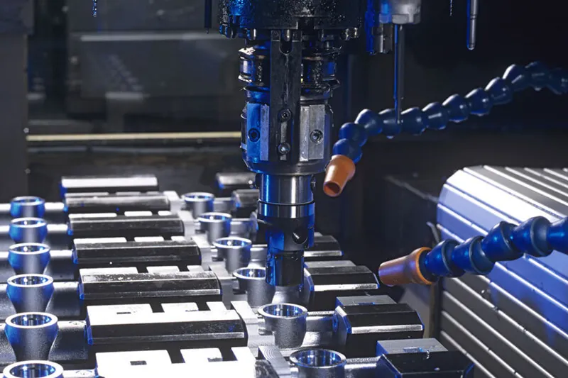 CNC machining of a precision metal part