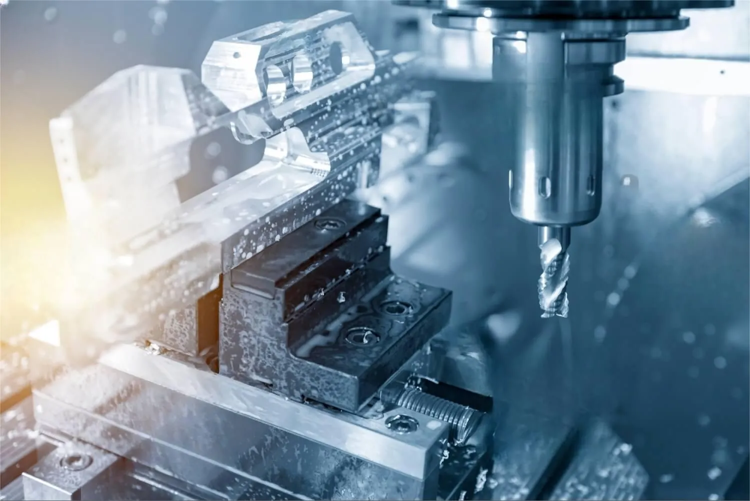 Multi axis CNC machining of an aluminium automotive part