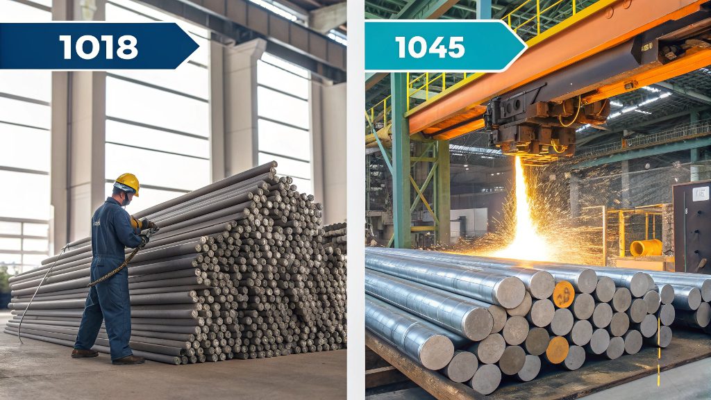 1018 vs 1045 steel manufacturing