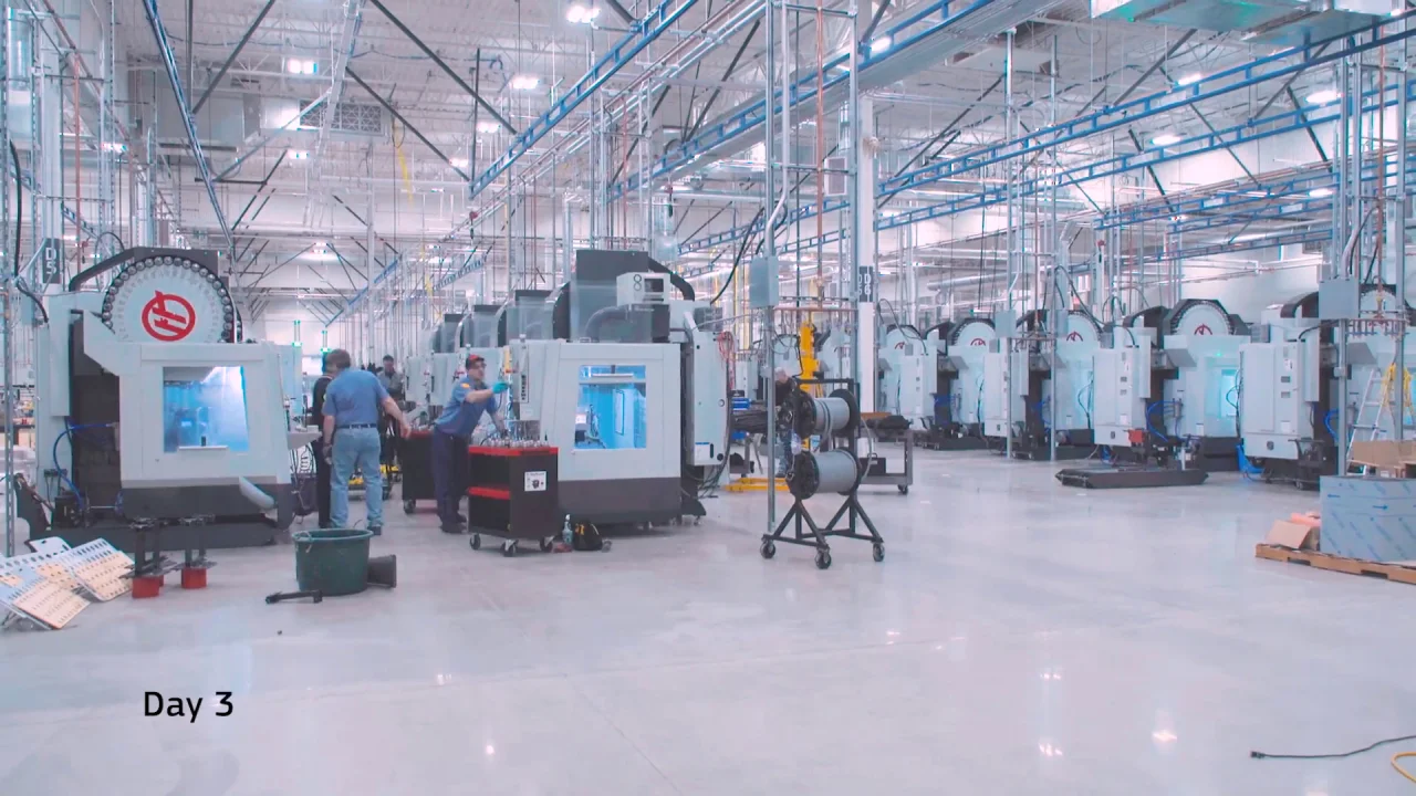 cnc machine moving manufacturing